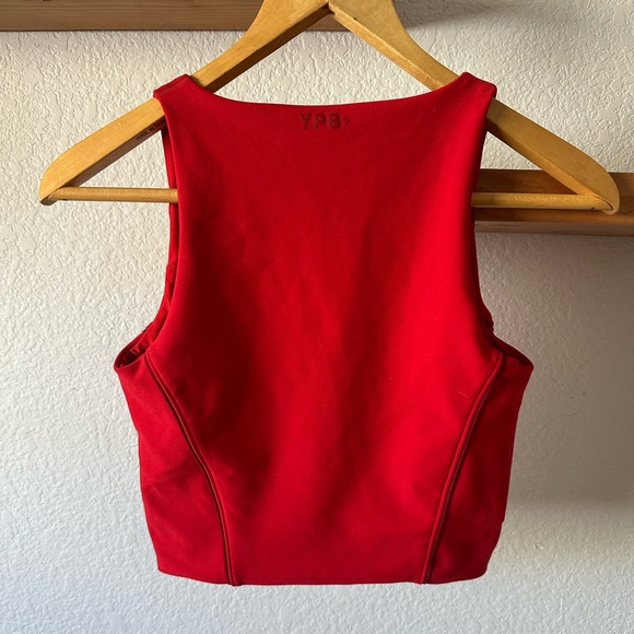 YPB Abercrombie & Fitch Corset Slim V-Neck Tank Red Small - Picture 4 of 5